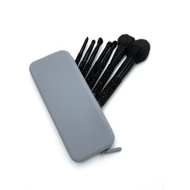 Makeup Brush Holder, Travel Essentials Silicone Cosmetic Make up Bag, Makeup Brush Cover Case Travel Size Toiletries, Waterproof Travel Makeup Brush Holder (Grey)