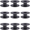 SUNNYCLUE 10Pcs Black Plastic Spool Large Empty Bobbins 6.9cm Flat