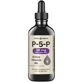 P5P Liquid Drops – Activated Vitamin B6 (Pyridoxal-5-Phosphate) – Fast Absorption Formula – Nervous System & Energy Support – 2 oz (60 mL) – Think Above