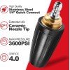YAMATIC Pressure Washer Tips Turbo Nozzle 360° Rotating with Quick