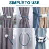 JOYJULY Magnetic Curtain Tiebacks (6 Pack),Modern Pearl Curtain Drapes Clips