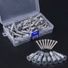 Hilitchi 100pcs Premium Quality Zinc Self-Drilling Drywall Anchor with Screw