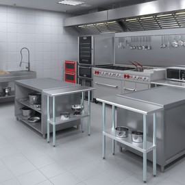 KPS Commercial Stainless Steel Work Prep Table 14 x 30 - NSF