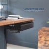 VIVO 16 inch Under Desk Slide Out Drawer with Power