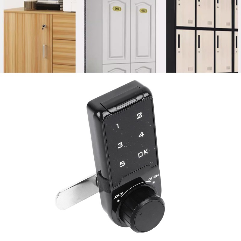 Touch Digital Password Keypad Cabinet Lock 20mm Black Electronic Anti