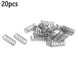 Boxonly Compression Spring for Household Appliances Switches Mechanical Electronic Products Power Tools Toys Lawn Mowers Steel Extension Spring 0.5mm Wire Dia, 4mm OD, 10mm Free Length 20pcs