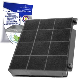 Activated Carbon Filter Type 15 for Cooker Hood 225 x 209 x 29 mm F00333/S for Elica 484000008575 for Whirlpool C00090935 for Ariston 9029800456 for Electrolux Guarantee 10 Years MONTERAL