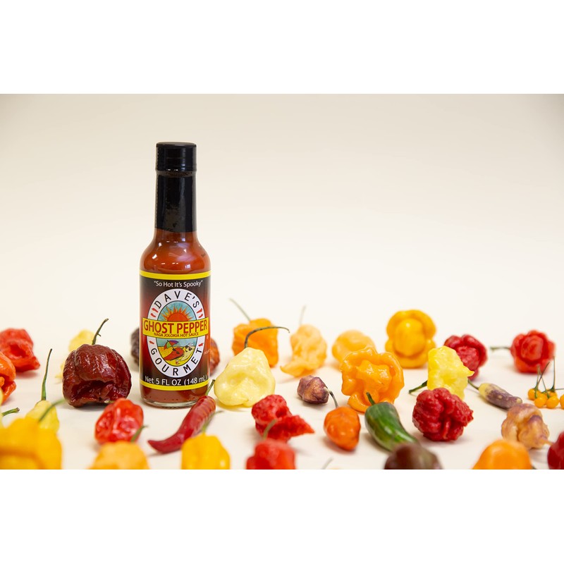 Dave's Gourmet Ghost Pepper Naga Jolokia Hot Sauce Full Flavored