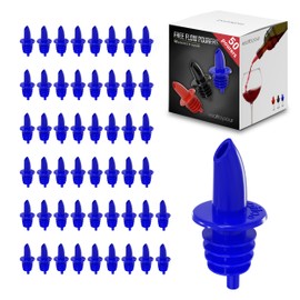 Esatto 50 Pieces Plastic Bottle Pourer or Liquor Spout Pourer - Versatile as a Drink Pourer, Alcohol Pourer Spouts and Syrup Easy Pourer Dispense - Easy Install, Durable, Professional Bar Tool
