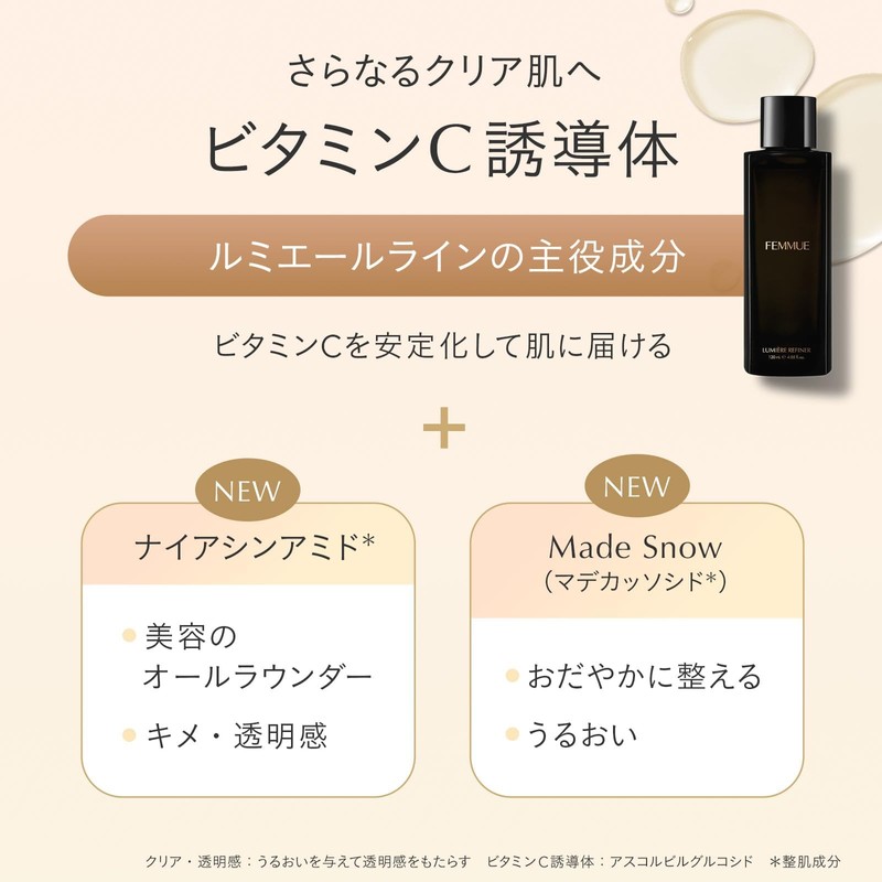 FEMMUE Lumiere Refiner, 4.2 fl oz (120 ml), Clear Skin