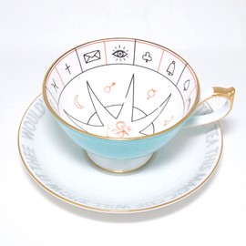 Ainsley Nellos Fortunetelling Tea Cup & Saucer 200ml Turquoise NLRS00001C