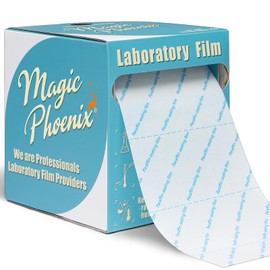 Magic Phoenix Laboratory Film, película de sellado de laboratorio, película de plástico, PM996, 4 pulgadas (10 cm) x 125 pies (38 m), envoltura autosellante para Petri Dish, almacenamiento criogénico