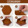 Dice Tray Hexagon Dice Tray Velvet Fabric PU Leather Folding