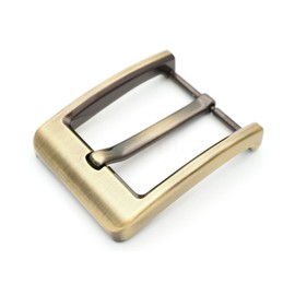 CRAFTMEMORE 1.5 Inches Belt Buckle Single Prong Buckle for Replacement DIY Leather Craft HRBK (H05009, Brushed Brass)