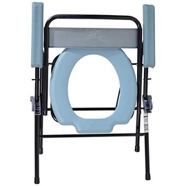 Aidapt Lightweight Folding Bedside Commode with Removable Bucket and Anti Slip Feet Aid