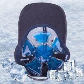 Hat Ice pack Cooling pad Head scalp Safety hat Cold compress Hair cool pack Head pack cool hat 2ea