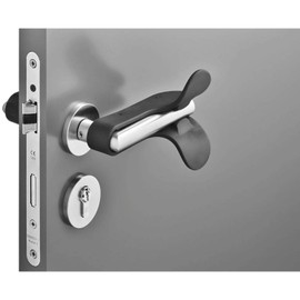 Handle attachment for hand-free operation of doors, hygiene attachment, virus protection, jack attachment