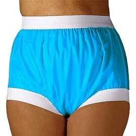 Pantalones de plástico para adultos con incontinencia, banda elástica de plástico impermeable, pañales de plástico PVC, pañales reutilizables para personas mayores, superficie suave, adecuados para hombres y mujeres adultos