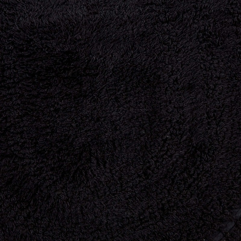 DII Crochet Collection Reversible Bath Mat, Small Oval, 17x24, Black