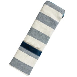 Leather Nomad, Magic Keyboard with Numeric Keypad Sleeve Handmade from Repurposed Denim - Zippered Pouch, Accessories Case, Office Essentials - Mykonos/Light Blue Zipper