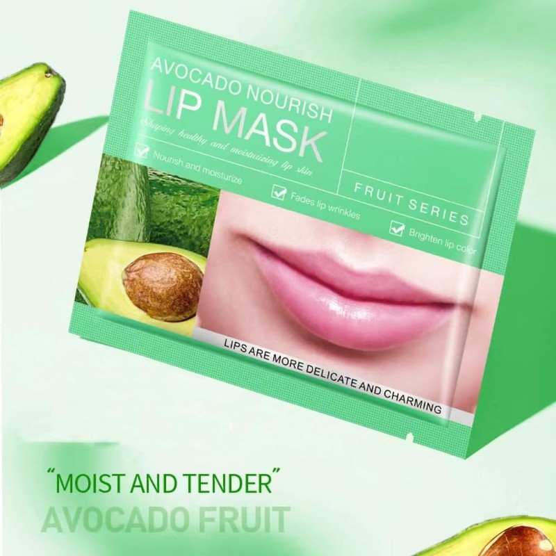 10PC Fruit Moisturizing Lip Mask, Crystal Collagen Lip Mask, Lip