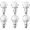 Set of 6 LED A21 Standard Base Phillip Non Dimmable