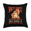 Retired Professional Bird Watcher And Squirrel Feeder Throw Pillow