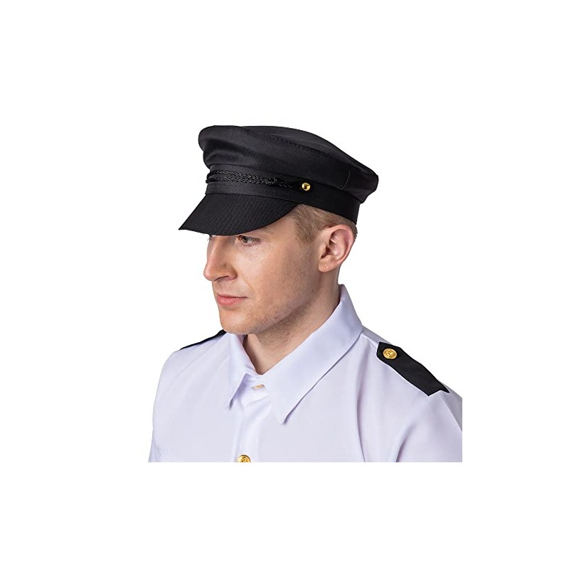 Wicked Costumes Adult Unisex Black Chauffeur Driver Cap Fancy Dress