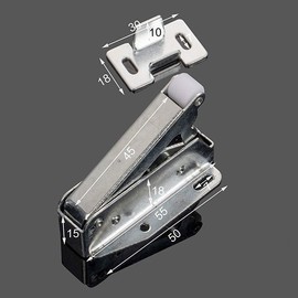 Automatic Spring Catch for Press to Open Cupboard Doors and Loft Attic Hatches, Cold-Rolled Steel