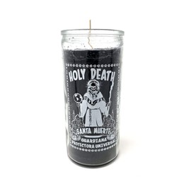 La Santa Muerte Guardiana Negra Veladora Holy Death Guardian Black Candle 9" 14 Dias/14 Days Jumbo Size (Black)