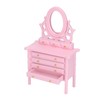 1:12 Scale Dollhouse Toilet Table High Simulation Wooden Miniature Dressing