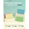 MIUTEM 300Pcs Flash Cards,3x5 (127x76mm) Ruled Index Cards,Revision Cards Coloured