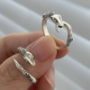unomarl Women's Ring, Snake, One Size Fits Most, Silver Ring,