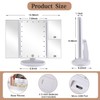 deweisn Floor Mount Tri-Fold Lighted Vanity Mirror with 21 LED