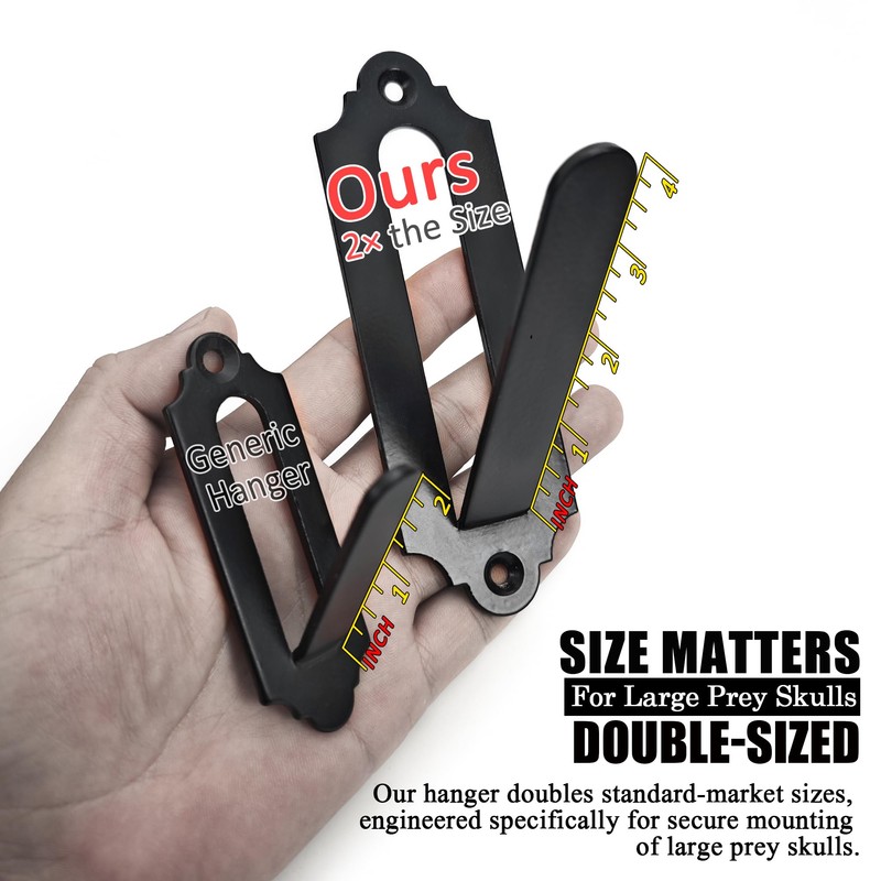 VMSIXVM European Mount Skull Hanger, Euro Mount Wall Hanger for