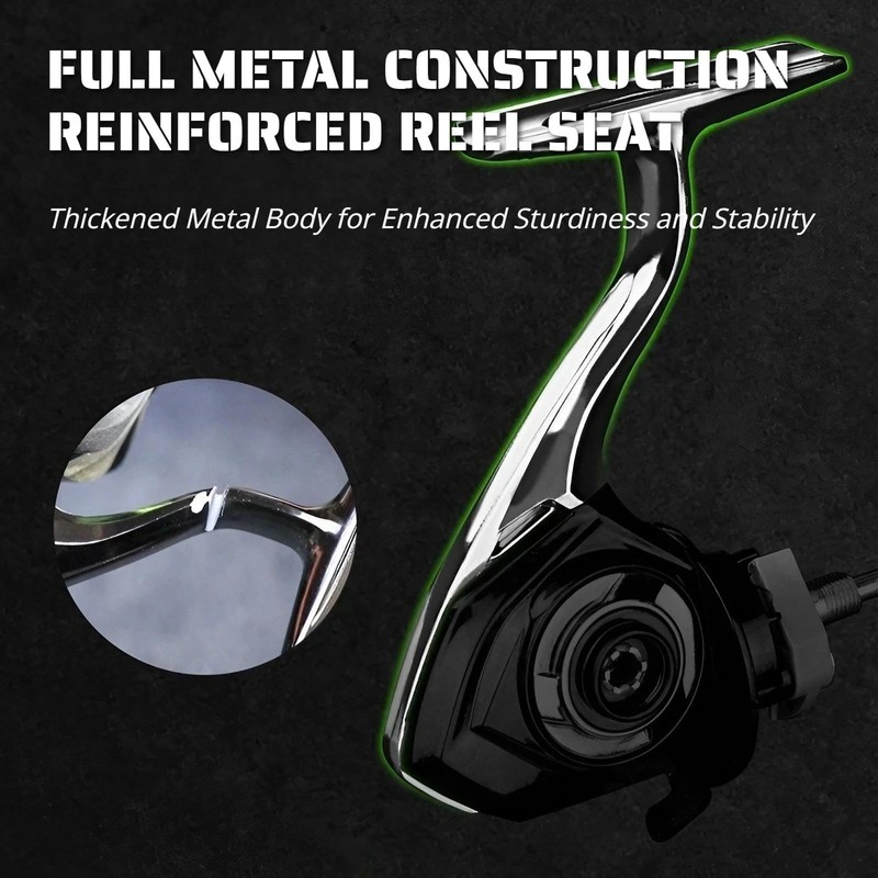 SylvanFlux All-Metal Spinning Fishing Reel – Long Cast Deep Spool,
