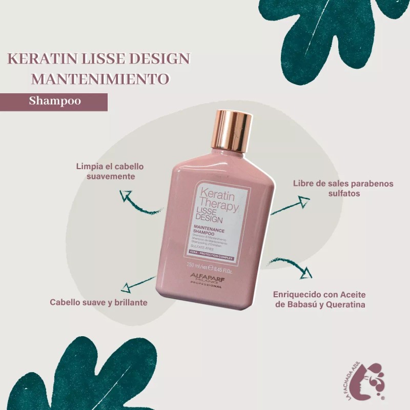 Alfaparf 2 Alfaparf Shampoo Lisse Design Keratin Mantenimiento