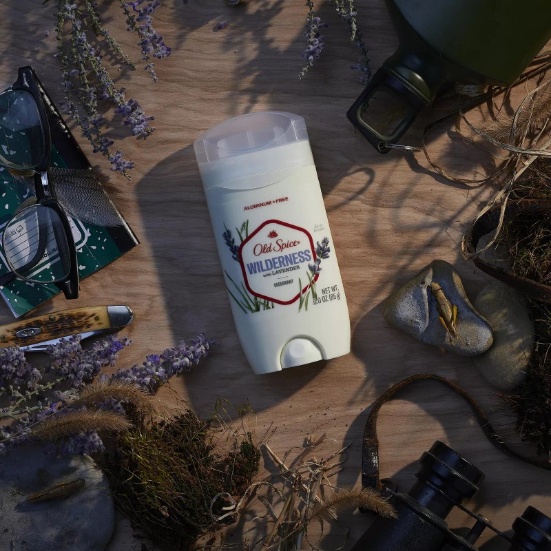 Old Spice Men's Deodorant, Aluminum Free, Wilderness with Lavender, 3