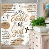 Homewelle Light Brown Abstract Bible Verse Shower Curtain Scripture Christian