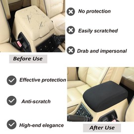 Center Console Armrest Box Cover for Land Rover Discovery 2 Accessories 1998-2004,Cloth Armrest Box Protector Cover Prevent Scratching,Comfortable Car Center Console Cover