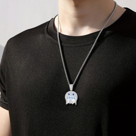 Necklace for Boyfriend Cuban Link Chain for Men Silver Necklace Hip Hop Pendant Jewelry Gift Promise Chain Anniversary Boyfriend Birthday Gift Ideas