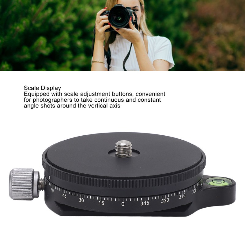 Camera Panoramic Panning Base with Level 60MM Aluminum Alloy CNC