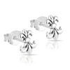 NKlaus Pair of Lily Stud Earrings Women's 925 Sterling Silver