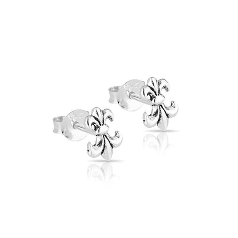 NKlaus Pair of Lily Stud Earrings Women's 925 Sterling Silver
