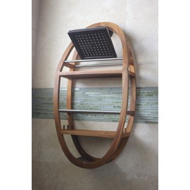 AquaTeak The Original Moa Teak & Stainless Shower Organizer
