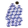 Israel Flag Pinback Buttons - 1.5 Inch Round - 25