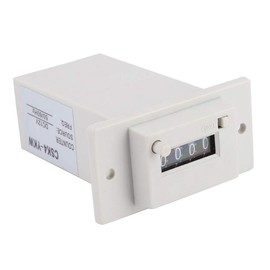 Pulse Counter CSK4-YKW Electromagnetic Counter, 4-Digit, 0-99999, Industrial Sum Counter, Mechanical Electromagnetic Pulse Counter (DC 12V)