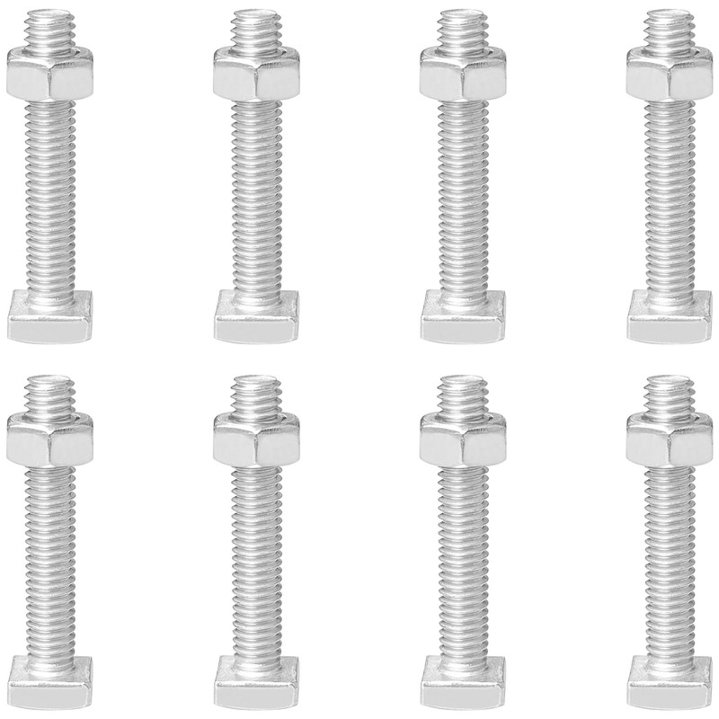 8 PCS Stainless Steel Square Head Bolts Screws (M6*35mm)