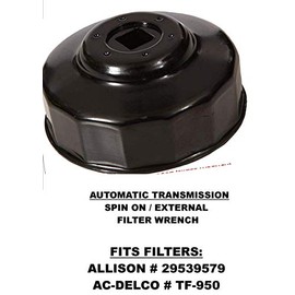 Automatic Transmission Filter Wrench/Tool | Fits Allison External Spin On | Removes Filters/Fits: ACDelco TF950 | Allison 29539579