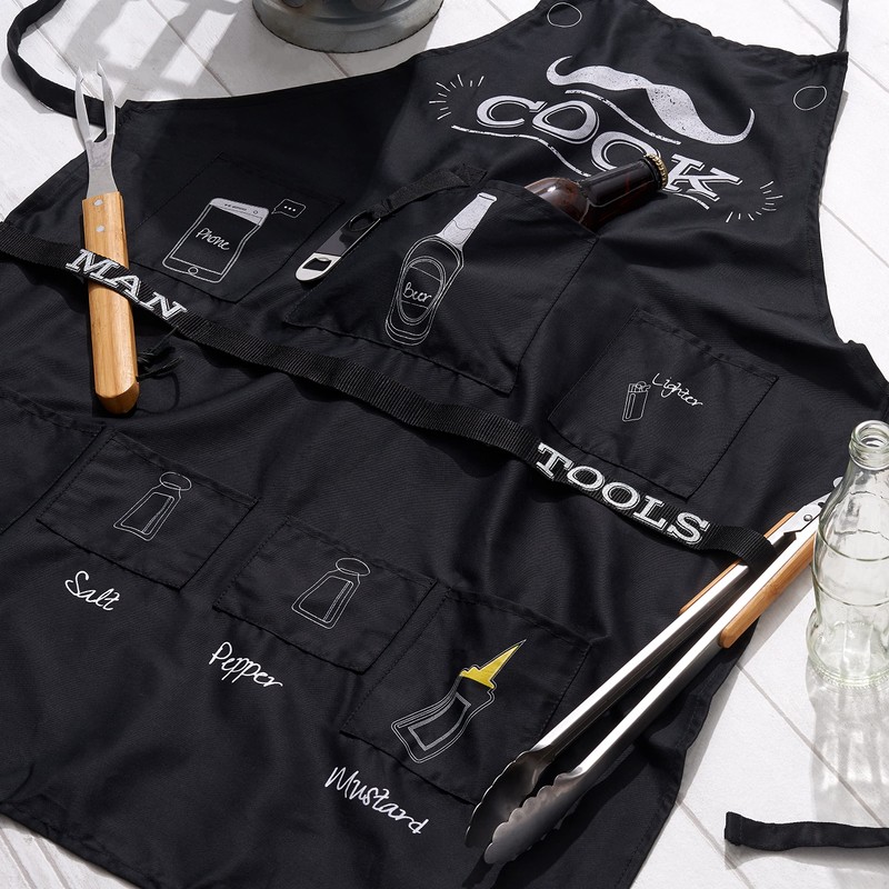 The Men's BBQ Apron, Premium Quality, Cooking Apron, Funny Apron.